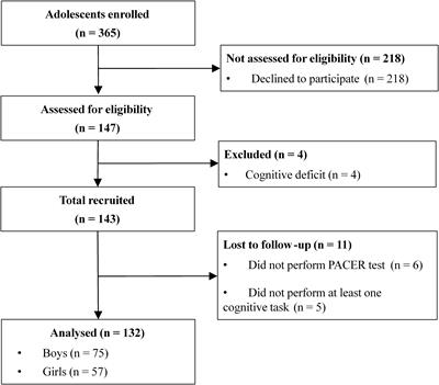 Cardiorespiratory Fitness and Performance in Multiple Domains of Executive Functions in School–Aged Adolescents